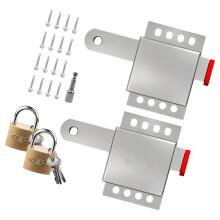 2 Pack Solid Steel Garage Door Latches with Not Theft Lock &