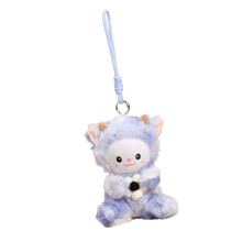 Little Sheep Plush Keychain Soft Cartoon Animal Stuffed-Blue