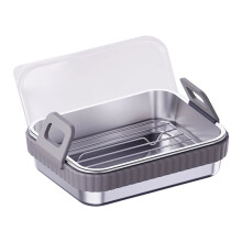 Stainless Steel Air Fryers Liner Reusable Air Fryers-Gray