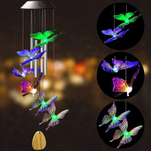 Carillon solaire lumineux de Noël pour cour extérieure (1 pièce)