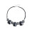 Eye Catching Black Stone Statement Necklace With-antique silver 1