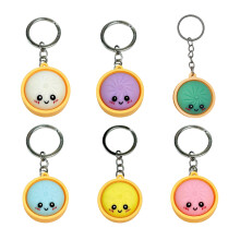 Charming Miniature Steamed Bun Charm Keyring-6 piece set