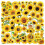 100Pcs Flower Theme Journaling Sticker Waterproof-sunfl ower 1
