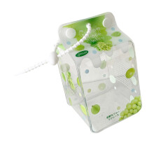 Adorable 3D Milk Box Design Clear PVC Handbag Perfect For-Green