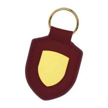 Stylish Shield Keyring PU Leather Key Organiser For-Claret.