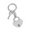 Heart Padlock Bag Charms Mini Locks with Keys Keychain-Silver 1