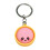 Trendy Plastic Smiling Face Dumpling Keychain Playful-Pink 1