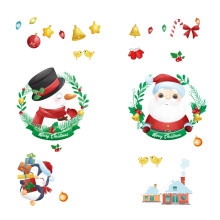Christmas Window Cling Stickers Set – Snowflake, Santa,
