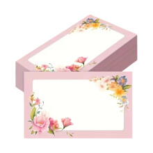 100 stuks elegante bloemenpatroon notitiekaart ongeremde-C07