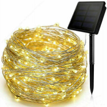 Solární teplé bílé vílí světýlka 30M 300LEDs vodotěsné