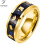 Δαχτυλίδι Tioneer Galaxy Style Tungsten Carbide με ένθετο Opal & φύλλο χρυσού σε βέρα 8mm ή 6mm για 1