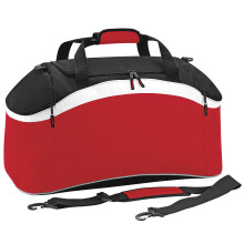 (One Size, Classic Red/ Black/ White) BagBase Teamwear Sport Holdall / Duffle Bag (54 Litres) (Pack of 2)