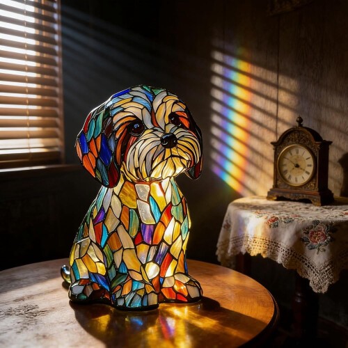 Lampe de nuit LED 3D en forme de bouledogue, alimentée par USB 1