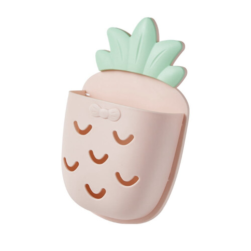 Bathroom Storage Box Pineapple Non-punching Wall Hanging Storage Box Multi-functional Cosmetics Storage Basket