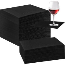 Black Cocktail Napkins 9.8x9.8in 2-Ply 500 Count