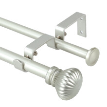 Urbanest bordázott gömb alakú dupla függönyrúd 13,5 cm, 65-122 cm