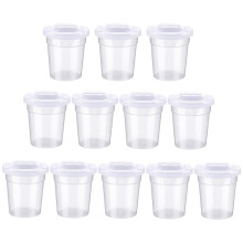 Vasos antiderrame para pintura con tapas blancas (paquete de 12)