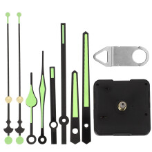 Kit de mecanismo de relógio que brilha no escuro com ponteiros e bateria.