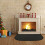 Half Round Fireplace Mat Fireproof Black 20 x 31 Inch 1