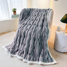 Weiche Plüschdecke mit Karomuster, 50 x 60 Zoll