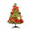 Christmas Tree Ornament Flocked Beads 17.7 Inch 1