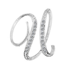 Welling rhinestone alphabet brooch A-Z 1 piece