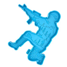 Soldier ornament silicone mold for epoxy crystal glue DIY
