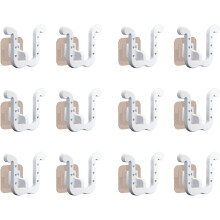 Slipper Rack Wall Mounted 12pcs White 8x7cm