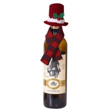 Funda de tela para botella de vino navideña (1 unidad)