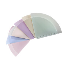 6Pcs Triangular Corner Bookmarks Plastic Corner-1Morandi color