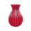 Red Ceramic Vase with Geometric Design 10 in 1