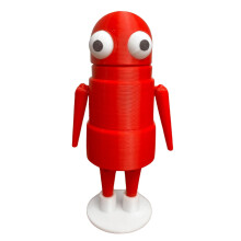 Punainen robottihahmolelu3D-tulostettu keräilyesine