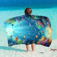 Turtle Beach Towel for Kids – Microfiber, Quick-Dry,