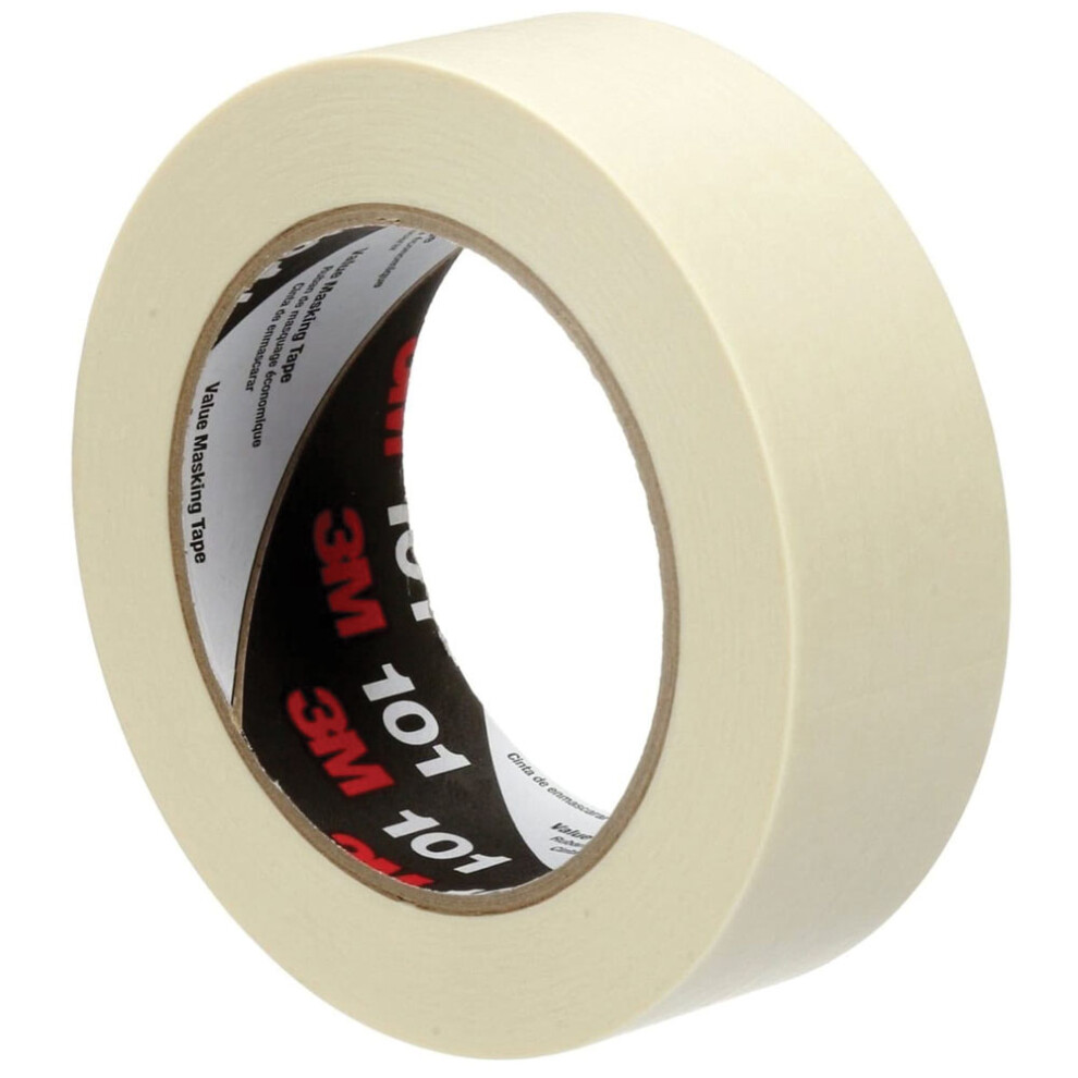 3M 7100135737 Value Masking Tape 101E, 24 Mm X 50 M, Beige