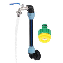 Adapter zbiornika IBC 3/4 cala kompatybilny z pojemnikiem 1000 l, kran przyłączeniowy węża ze stopu cynku do wody deszczowej