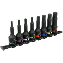 Sealey AK56001 Premier Hex Impact Socket Bit Set 1/2"Sq Drive 8pc