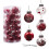 Christmas Ball Ornaments Plastic Red 30 pcs 2.36 inch 1