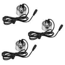 3x Ultrasonic Mist Maker Fogger for Pond Fountain with 12 LED Lights, 24V AC, 130cm Cable