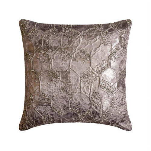 Capa de almofada decorativa em jacquard lavanda, 35,5 x 35,5 cm (14 x 14 polegadas