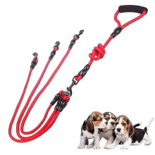 Guinzaglio per cani 3 in 1 con gancio staccabile, design anti-groviglio e impugnatura imbottita per più cani