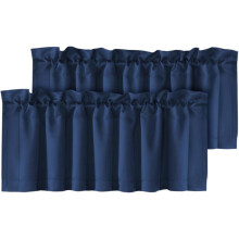 Blackout curtain valance for kitchen bathroom bedroom 2 pcs
