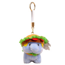 Zoete Hamburger Geïnspireerde Dierensleutelhouder-Blauw