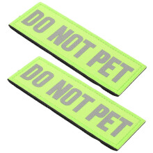Toppe riflettenti in nylon per cani da assistenza, da applicare su pettorine e giubbotti, 2 etichette adesive di sicurezza.
