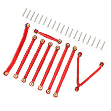 Kit de liaisons en aluminium RC pour SCX24 C10 1/24 Rouge