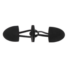 Leather and Resin Sew-On Toggle Closures for Coats and Jackets, 6 Pairs, 15cm