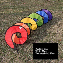 Rainbow Colour Spiral Wind Spinner for Garden, 57 Inch Outdoor Wind Spinner for Camping