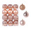 Rose Gold Christmas Ornaments Shatterproof 24pcs 1