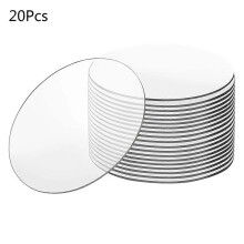 Clear Acrylic Sheet Round Disc 10cm 20 Pcs Transparent for DIY Craft Keychain
