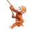 Climbing Monkey And Squirrel Sculptures-Climbing little monk 1