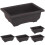 Rectangular Plastic Bonsai Pots for Succulents, Flowers, Plants - 5 Pack, No Trays 1